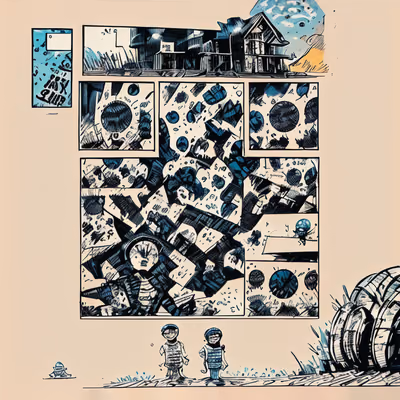 Inked Comic Panel Page QR Code for Book Covers — image 1
