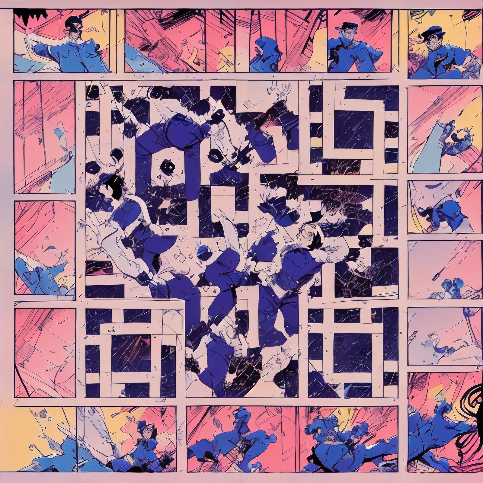 Comic Storyboard Panels Ink QR Code for Posters — image 1