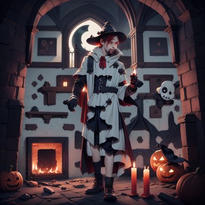 Хэллоуинский малыш: готический 3D QR-код для постеров