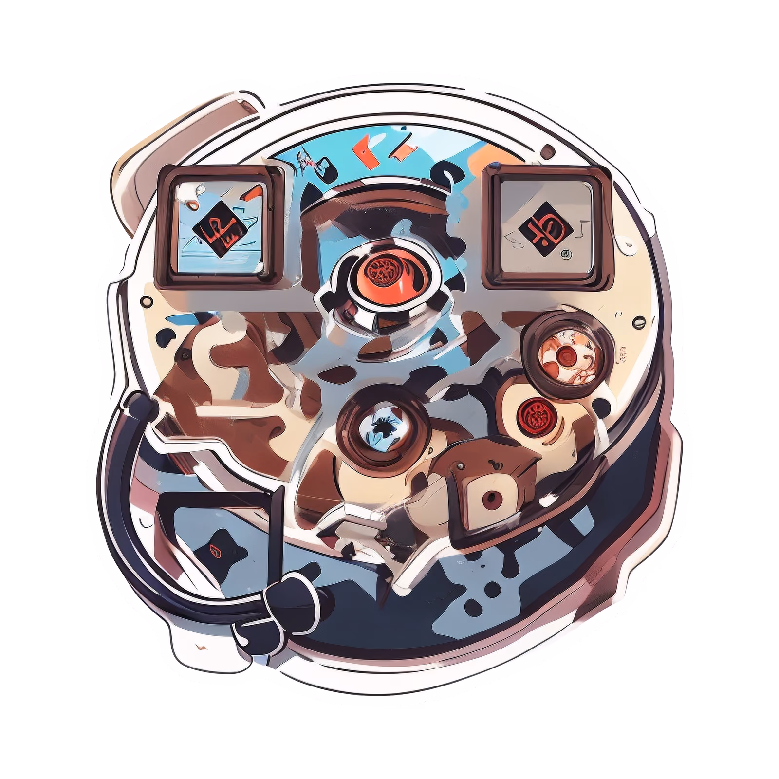 Medical Dial Vector Sticker QR Code for Stickers — image 1