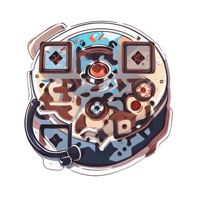 Medical Dial Vector Sticker QR Code for Stickers — image 1