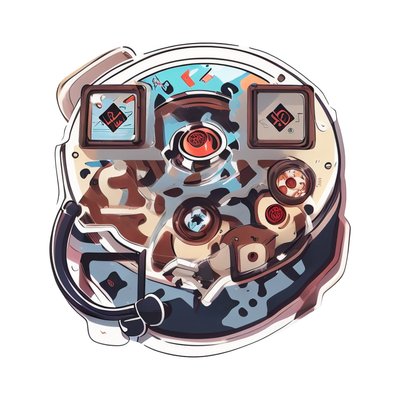Medical Dial Vector Sticker QR Code for Stickers