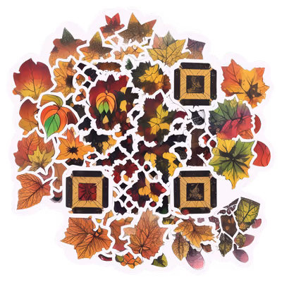 Autumn Leaves Sticker Bomb QR Code for Stickers — image 1