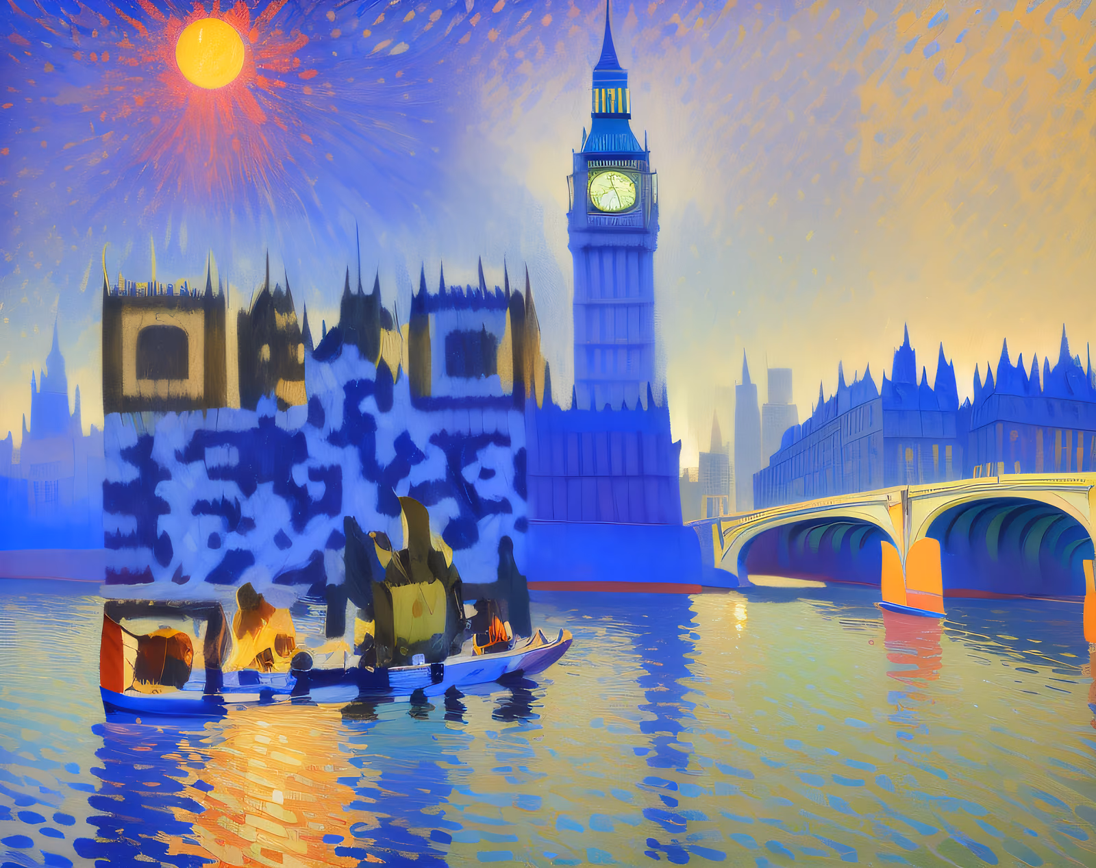 Big Ben Fauvist Painting QR Code Art — image 1