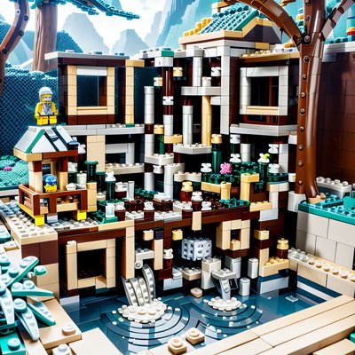 Brick Garden Pavilion Lego QR Code for Packaging