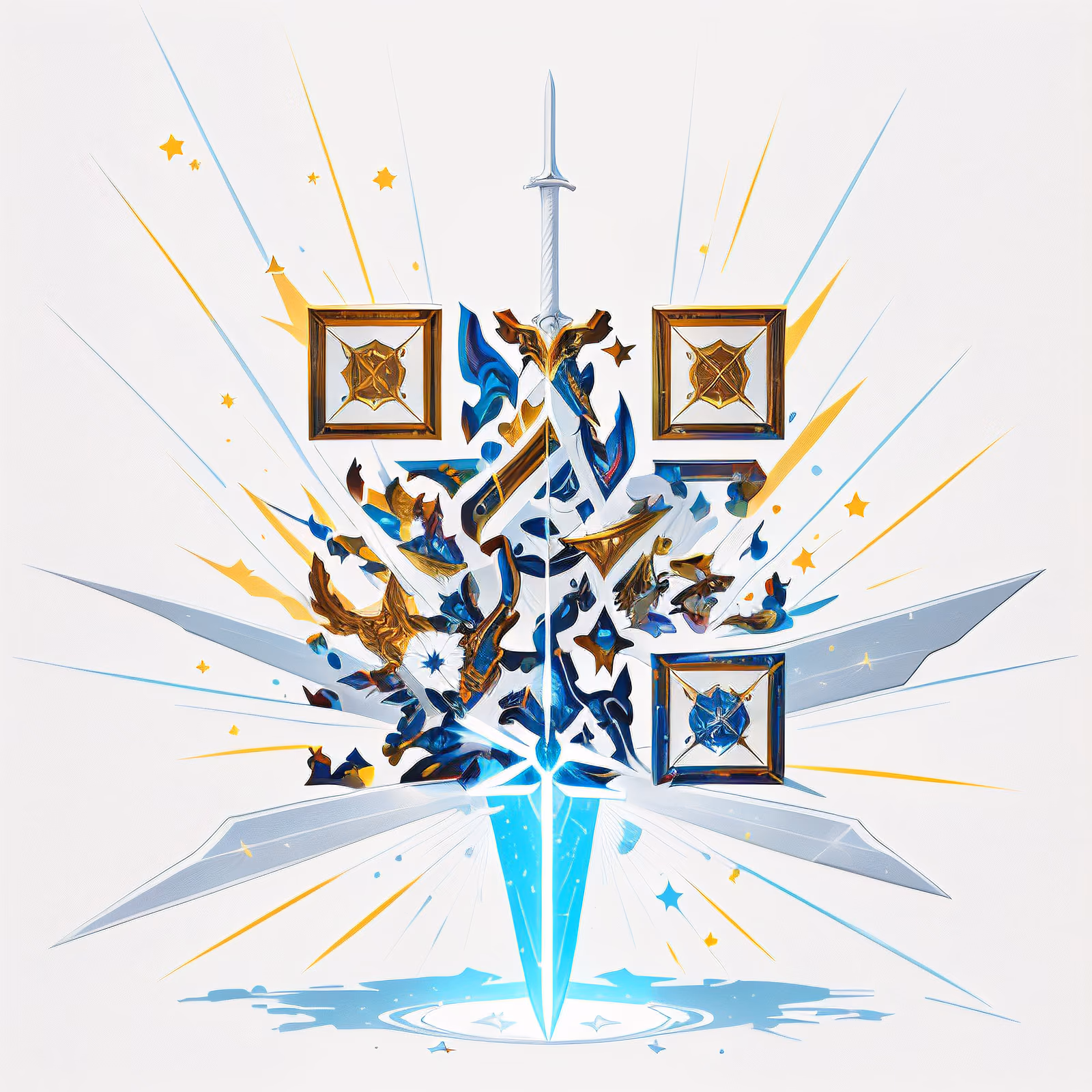 Светящийся меч в игровом стиле: QR-код для постеров — изображение 1