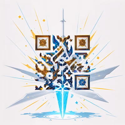 Светящийся меч в игровом стиле: QR-код для постеров — изображение 1