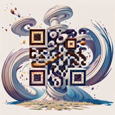 Вихревое спиральное дерево: объёмный 3D QR-код для постеров — изображение 1