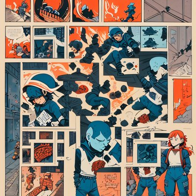 Graphic Novel Comic Page QR Code for Posters