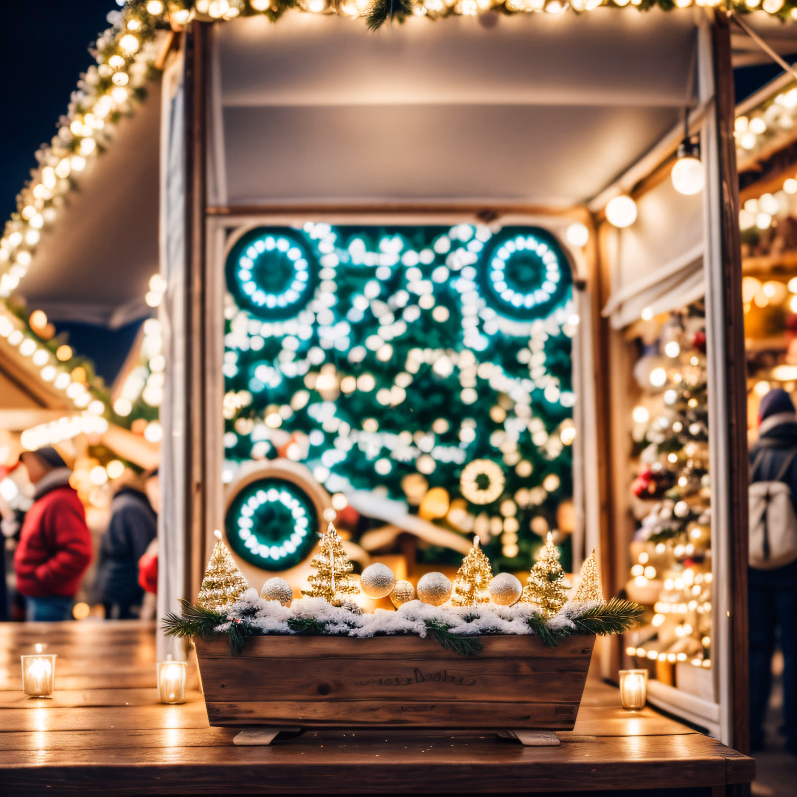 Christmas Market Stall Cinematic QR Code for Event Invitations — image 1