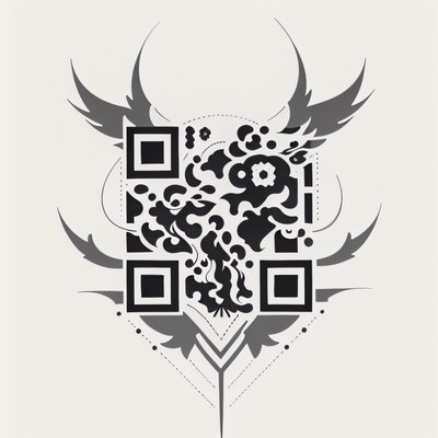 Племенной орнамент для татуировки: QR-код для временных тату