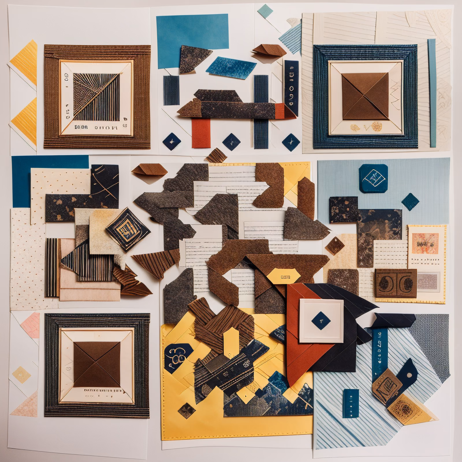Layered Paper Scrapbook Collage QR Code Art — image 1