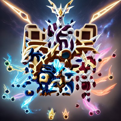 Armored Fantasy Creatures Game Art QR Code for Posters