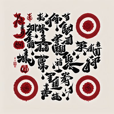 Каллиграфия кистью, иероглифы кандзи, QR-код