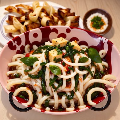 Noodle Bowl Photorealistic QR Code for Restaurant Menus