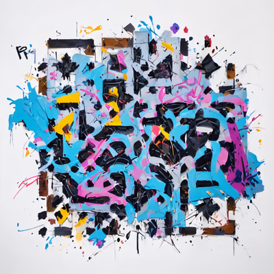 Graffiti Paint Splatter Street Art QR Code for Posters — image 1