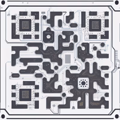 Circuit Board Microchip Vector QR Code for Packaging — image 1