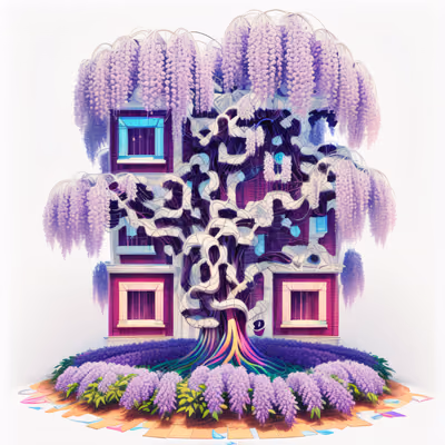 Дом с глицинией, 3D-рендер: QR-код — изображение 1