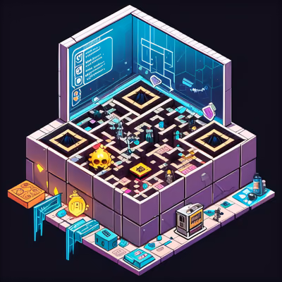 Isometric Smugglers Den Game Diorama QR Code for Posters — image 1