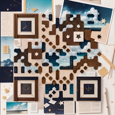 Dream Diary Paper Collage QR Code Art