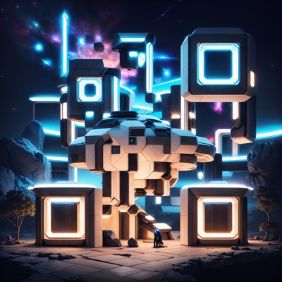 Пришельческий павильон, ретрофутуризм: QR-код для постеров