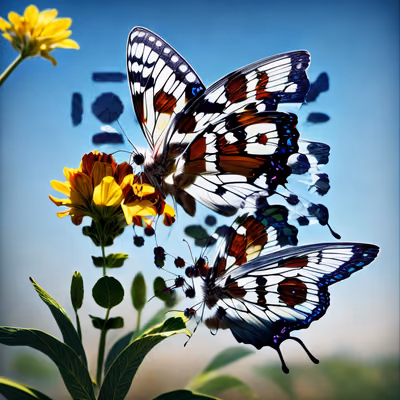 Butterfly and Flower Photorealistic QR Code Art — image 1