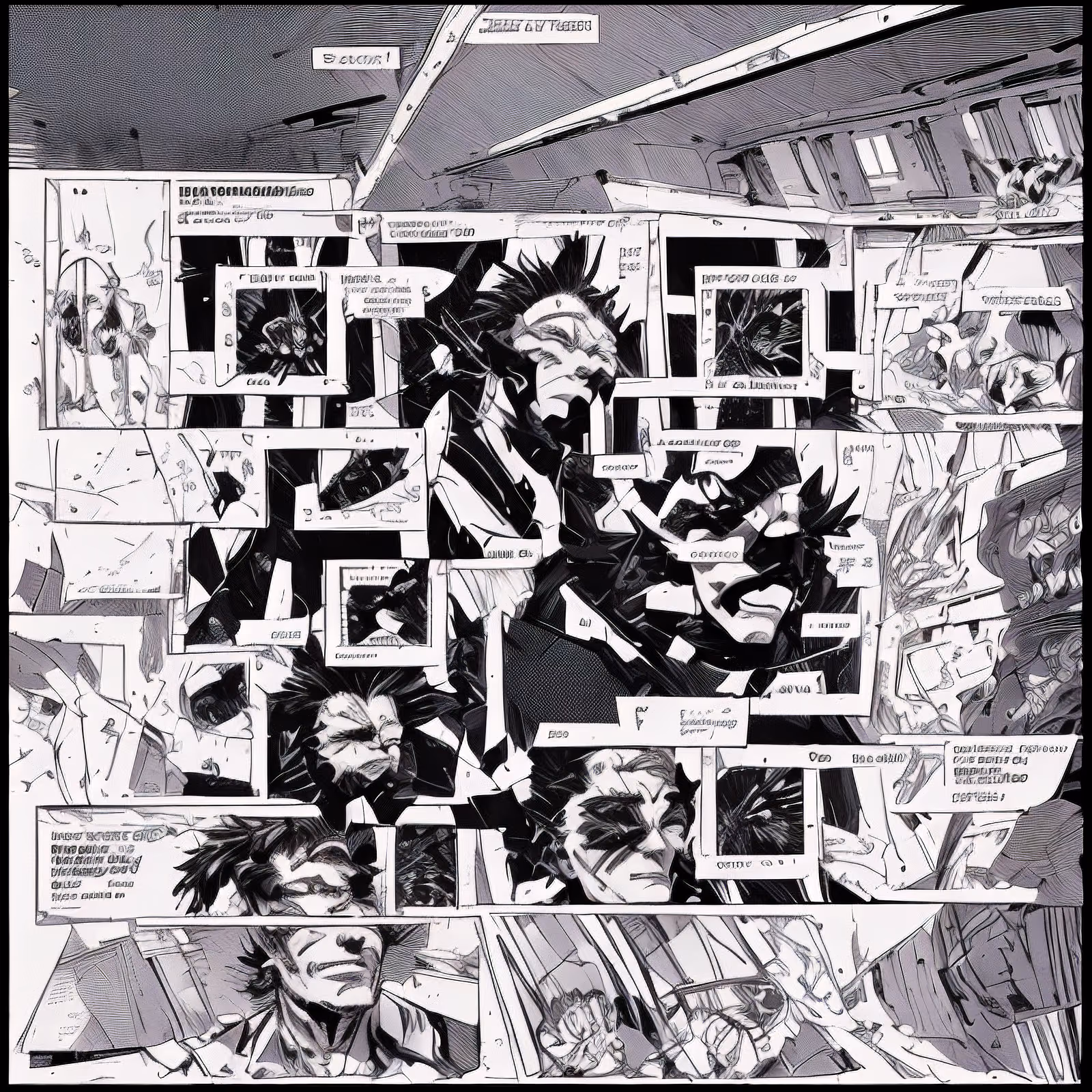 Comic Book Panels Ink Drawing QR Code for Posters — image 1