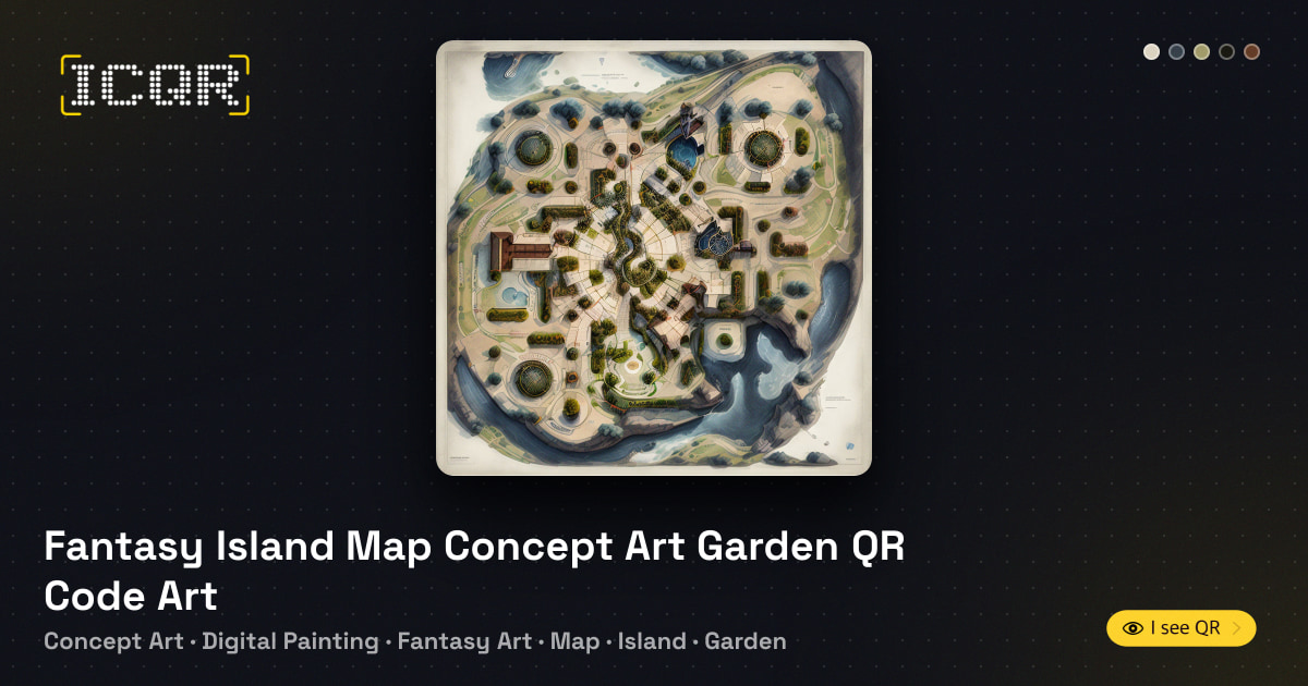 Fantasy Island Map Concept Art