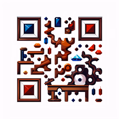 Magic Shop Gemstones Vector QR Code for Packaging — image 1