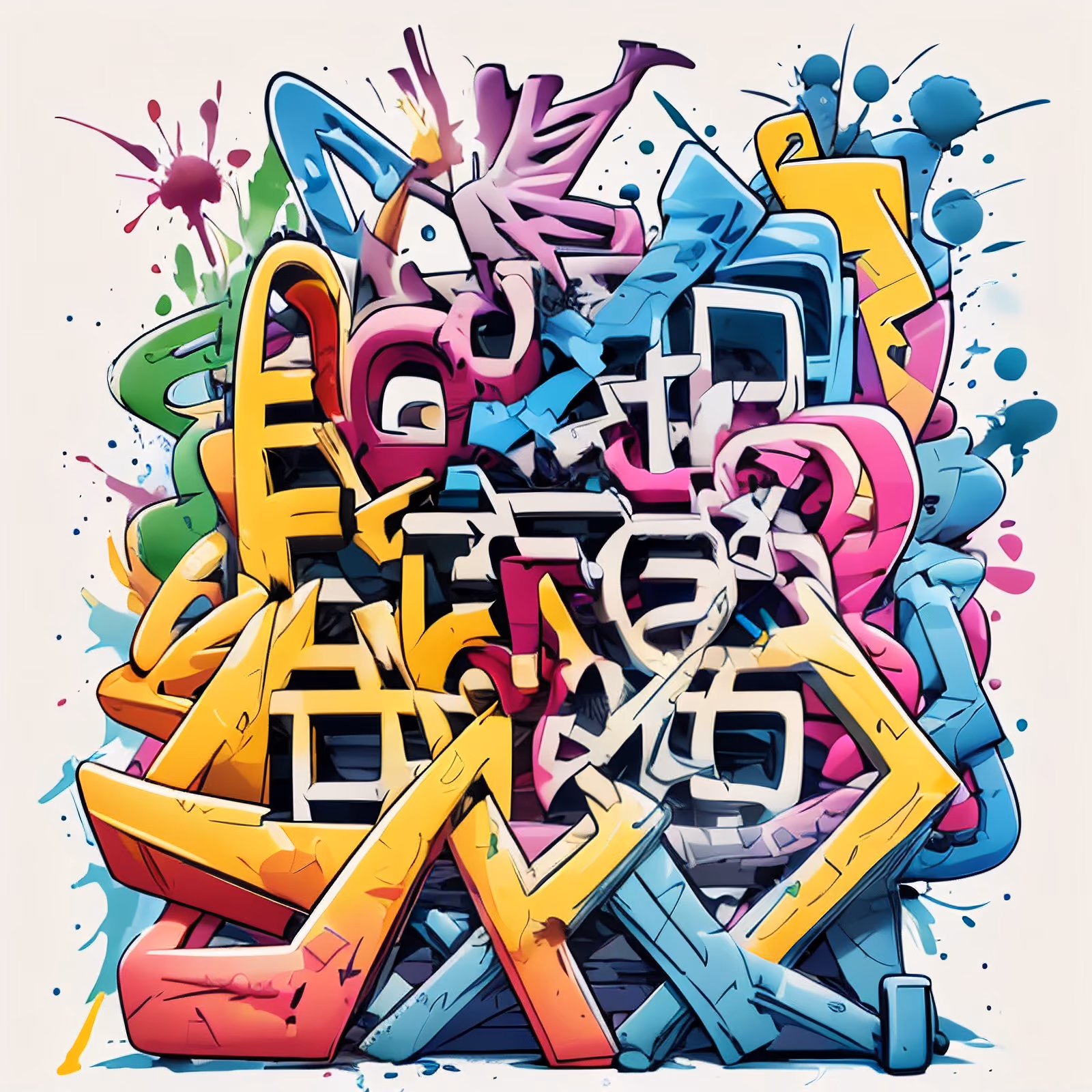 Graffiti Wildstyle Lettering QR Code for Apparel — image 1