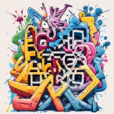 Graffiti Wildstyle Lettering QR Code for Apparel — image 1