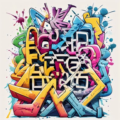 Graffiti Wildstyle Lettering QR Code for Apparel