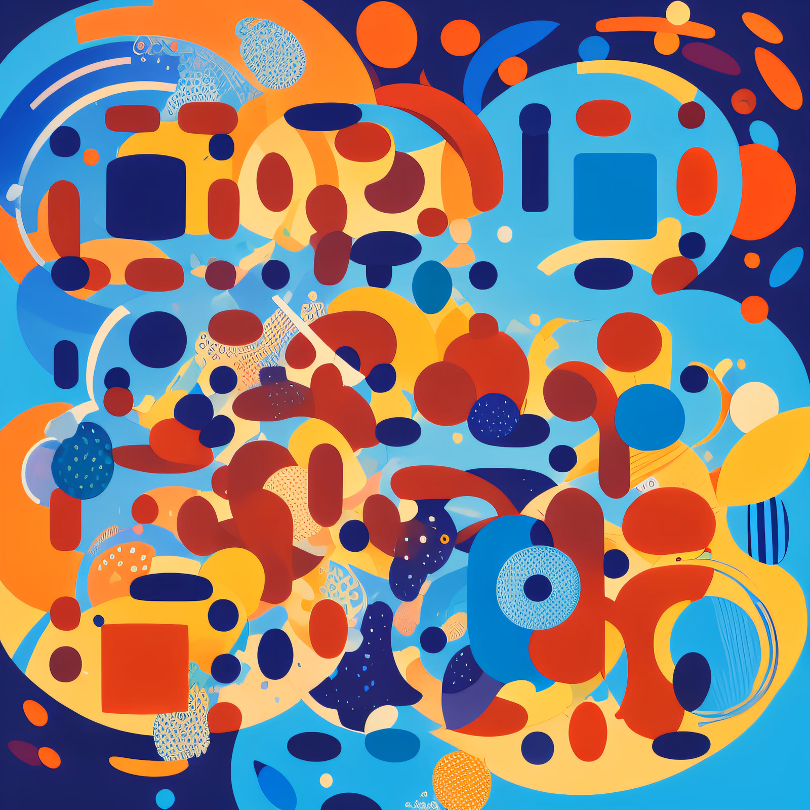 Colorful Circles Abstract Vector QR Code Art — image 1
