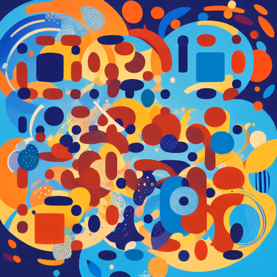 Colorful Circles Abstract Vector QR Code Art — image 1