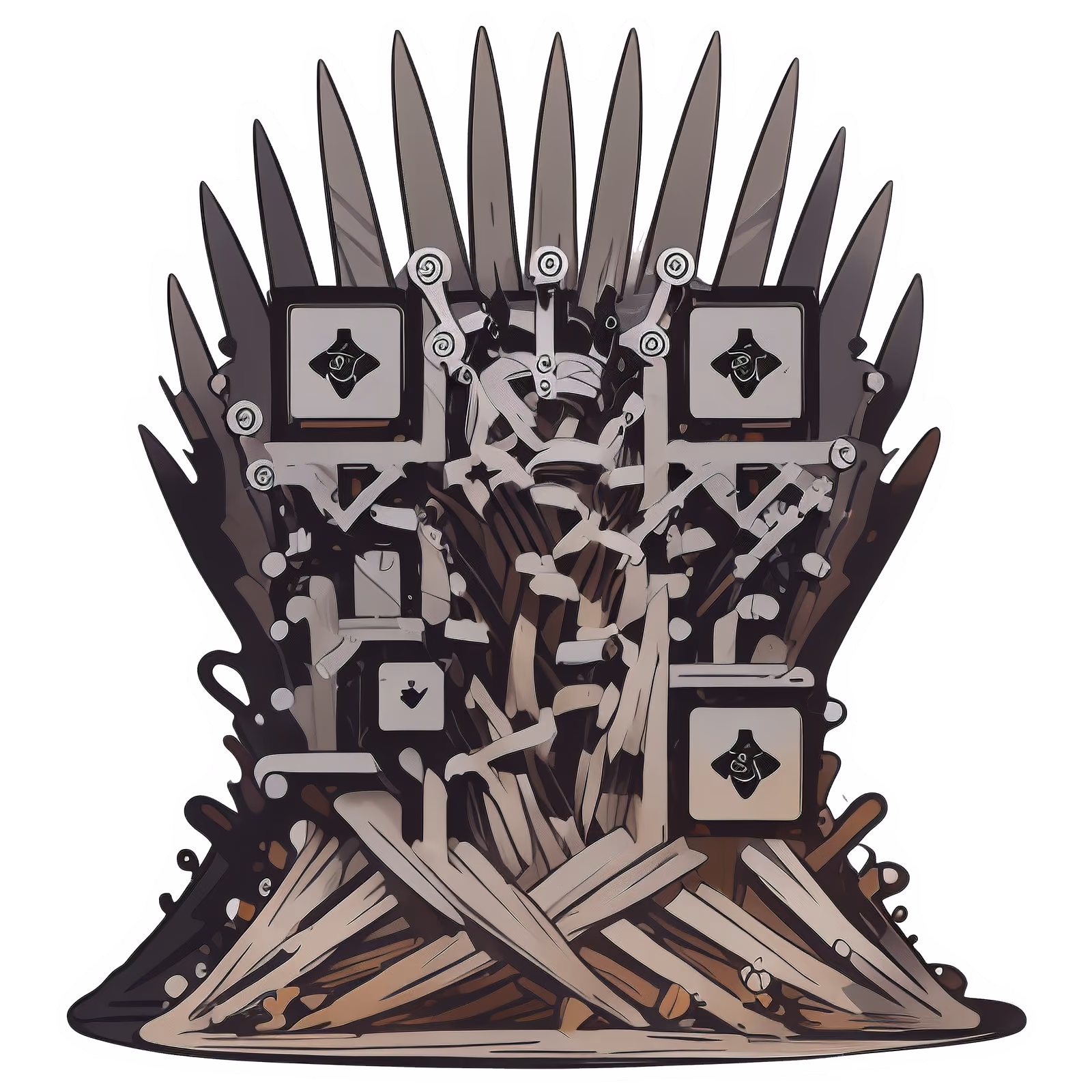 Blade Throne Vector QR Code for Stickers — image 1