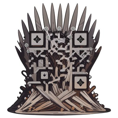 Blade Throne Vector QR Code for Stickers