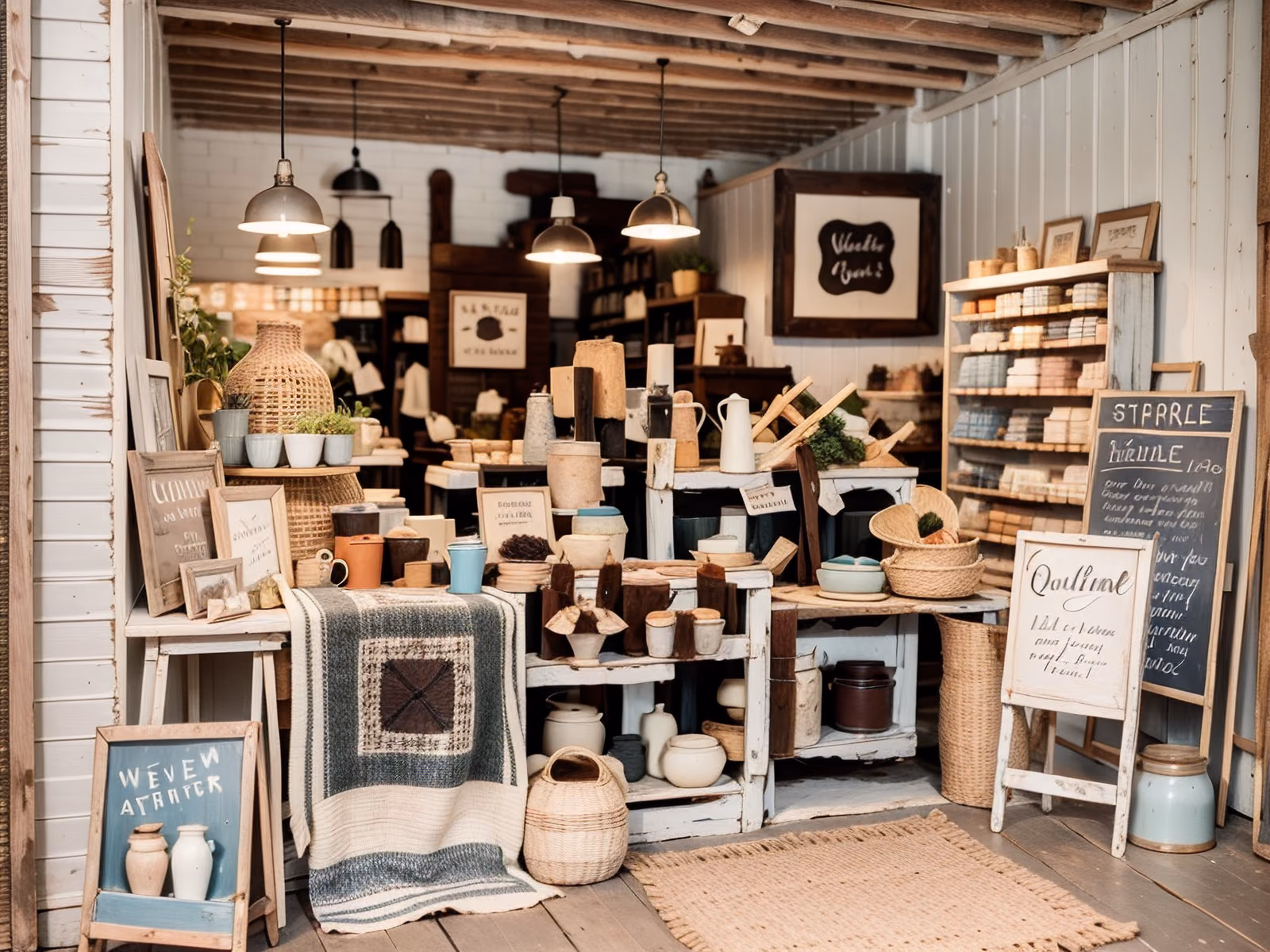 Rustic Antique Shop Photo QR Code for Window Displays — image 1