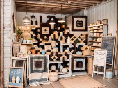 Rustic Antique Shop Photo QR Code for Window Displays — image 1
