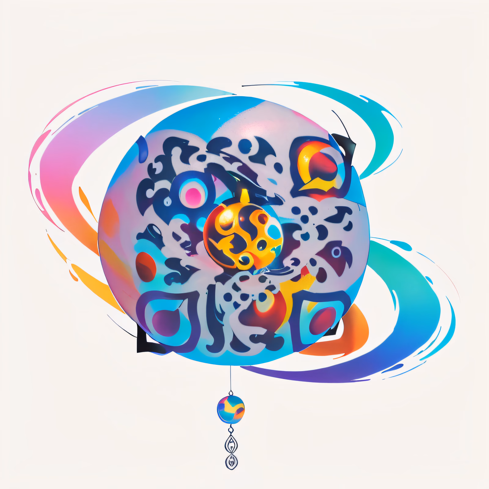 Светящийся планетарный шар: QR-код для временных тату — изображение 1