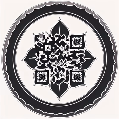 Lotus Mandala Ink Tattoo QR Code Art — image 1