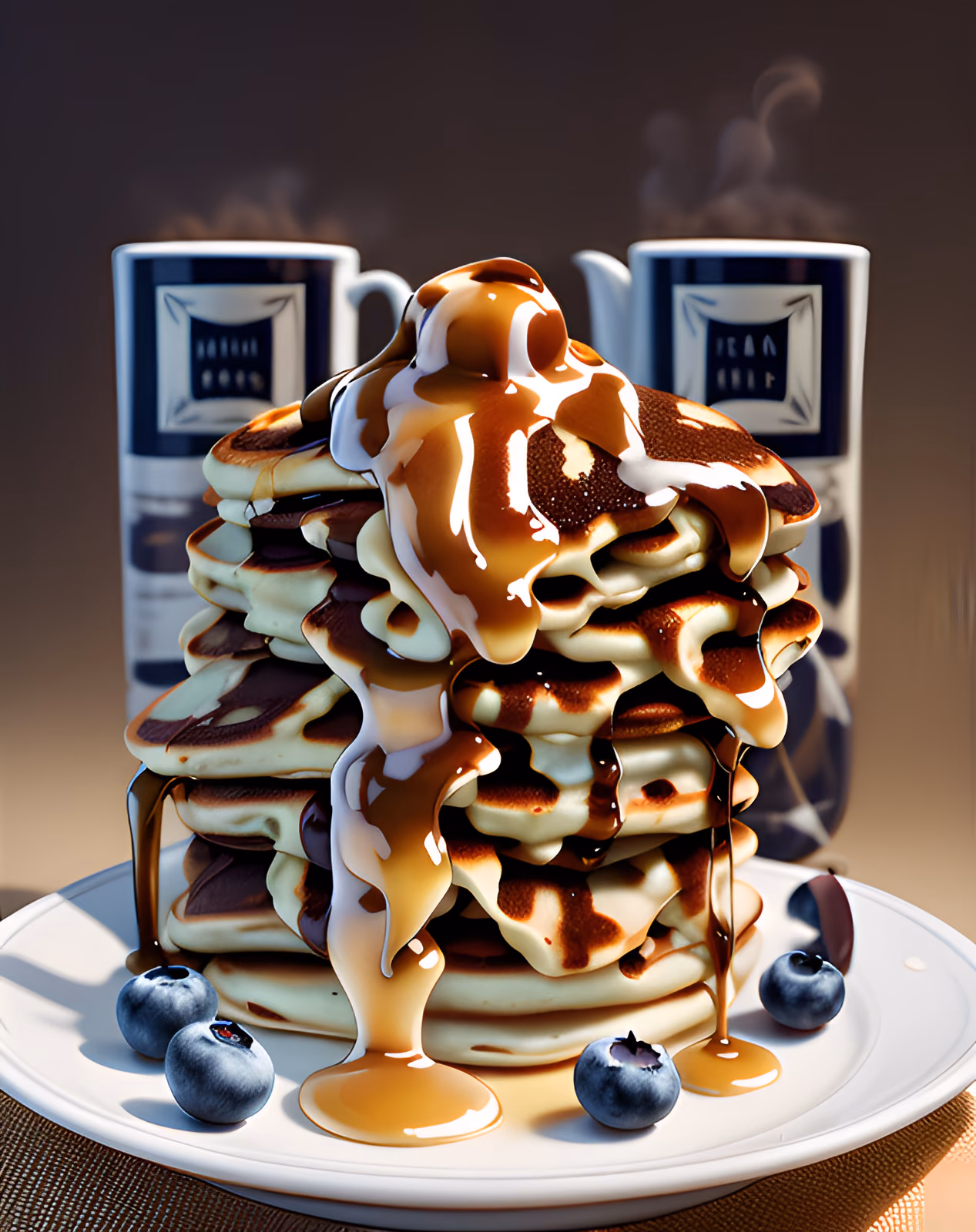 Honey Pancake Stack 3D QR Code for Restaurant Menus — image 1