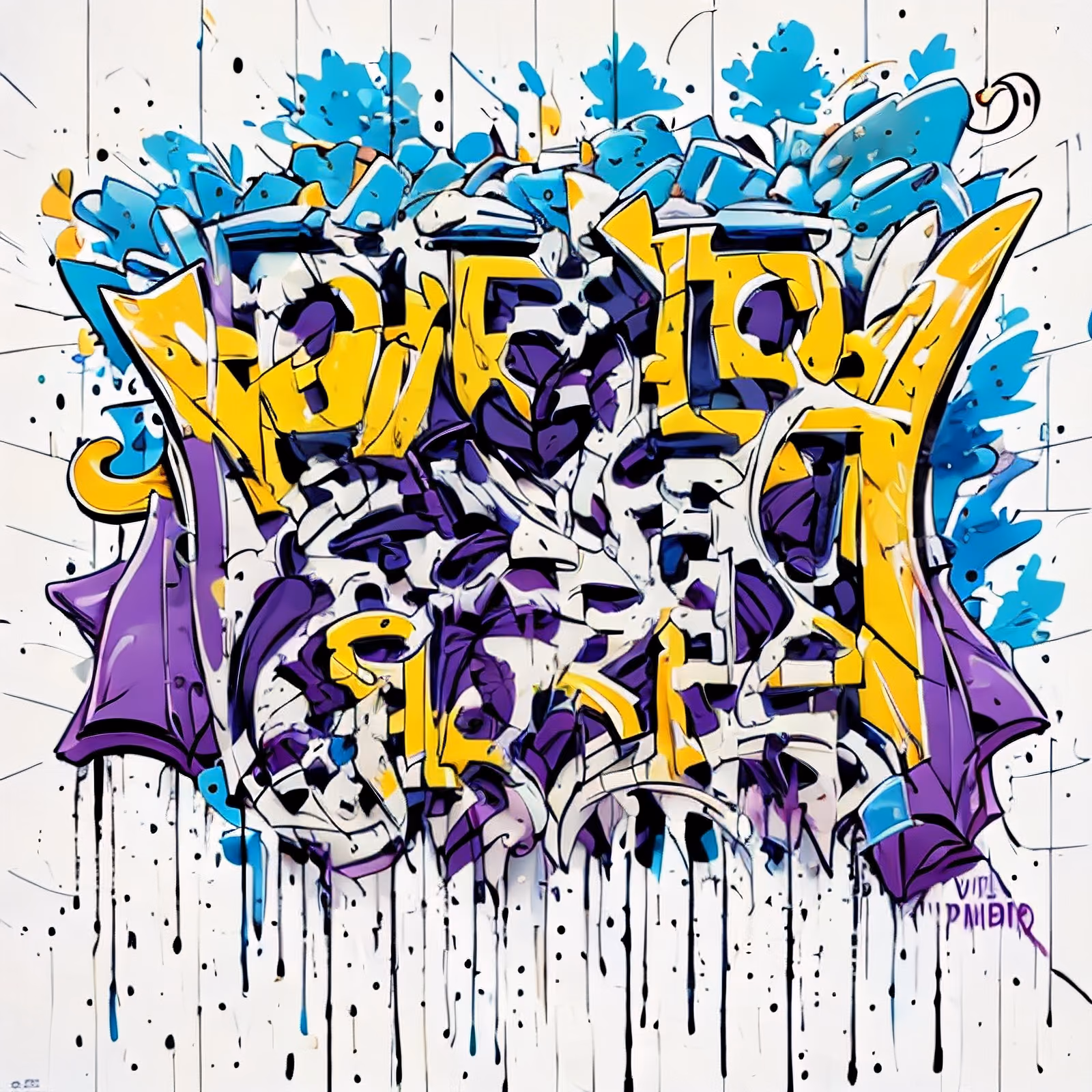 Graffiti Lettering Street Art QR Code for Apparel — image 1