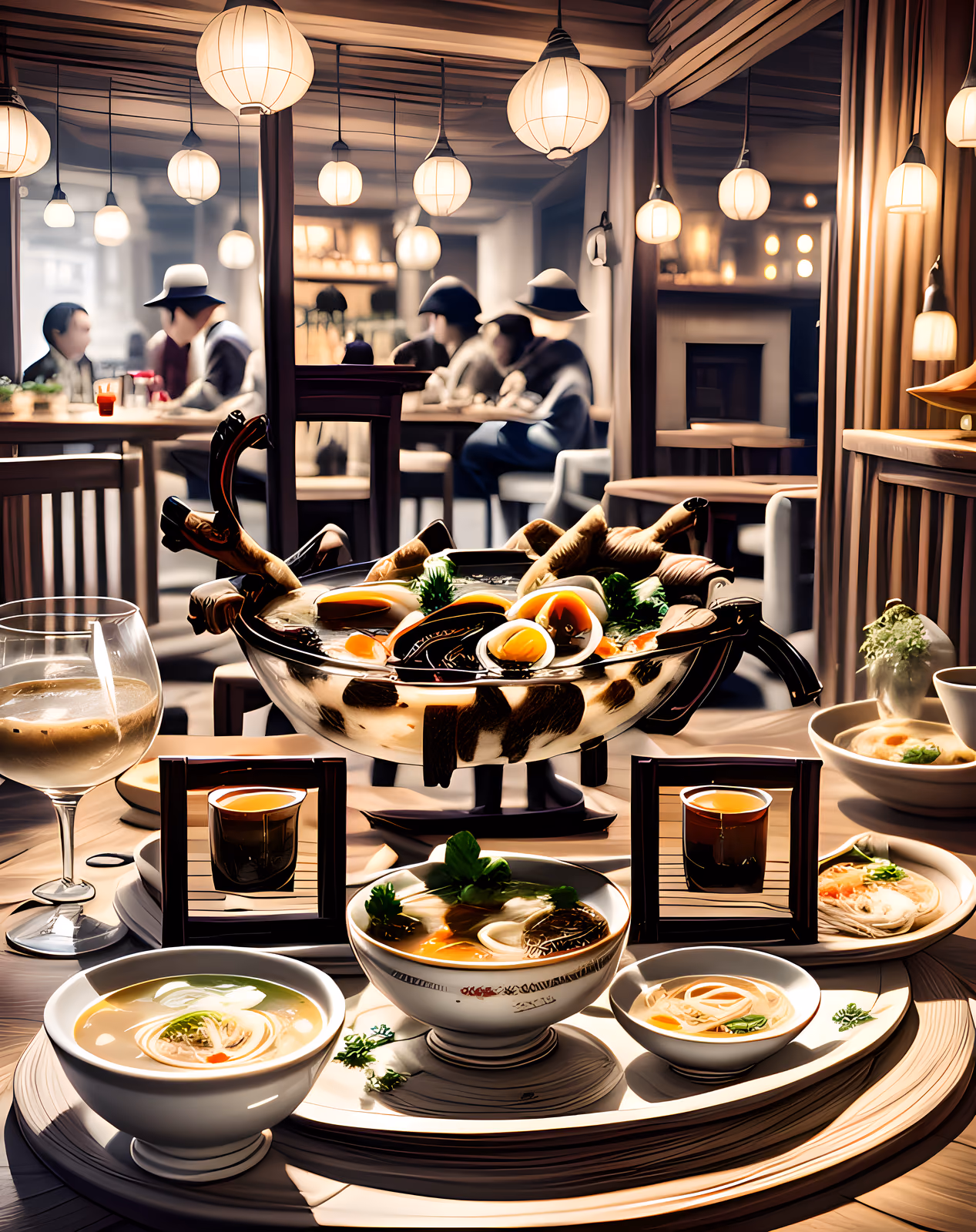 Noodle Soup Restaurant Table QR Code for Restaurant Menus — image 1