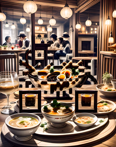 Noodle Soup Restaurant Table QR Code for Restaurant Menus — image 1