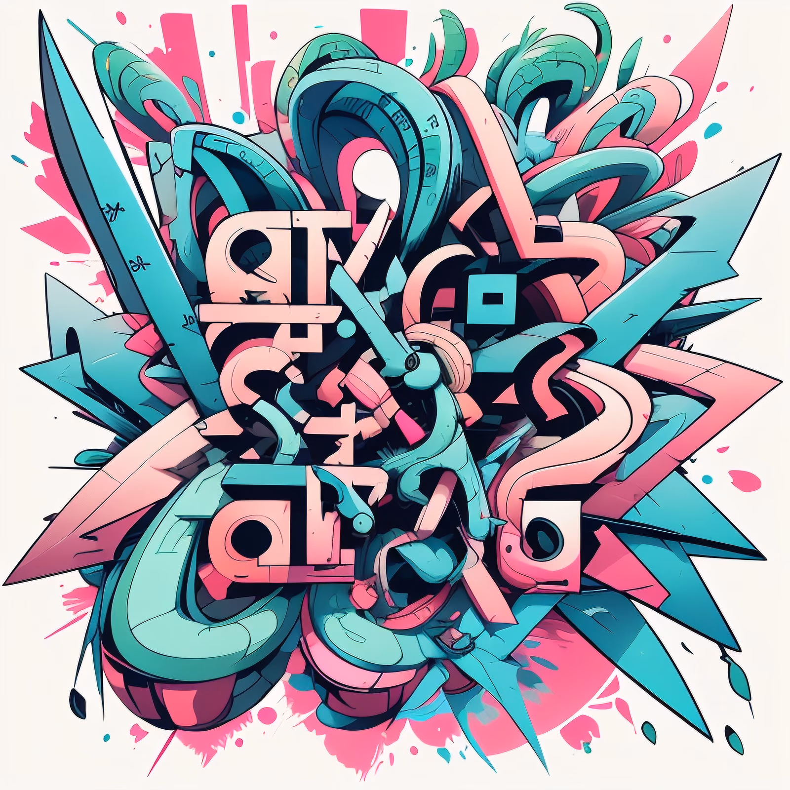 Graffiti Wildstyle Lettering QR Code for Apparel — image 1