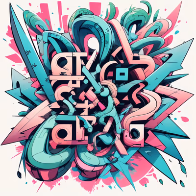 Graffiti Wildstyle Lettering QR Code for Apparel — image 1