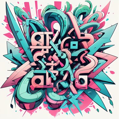 Graffiti Wildstyle Lettering QR Code for Apparel