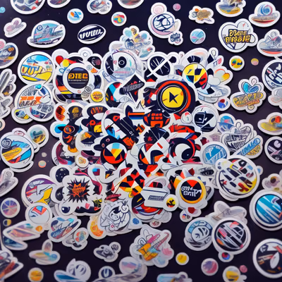 Sticker Bomb Collage Sticker Art QR Code for Stickers — image 1