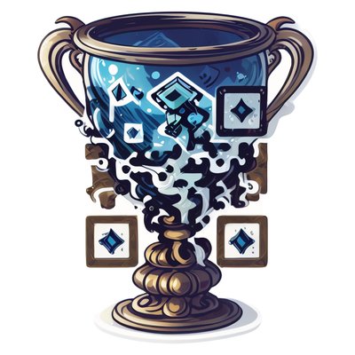 Bronze Goblet Vector Sticker QR Code for Stickers