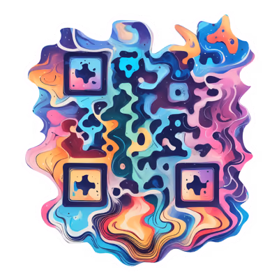 Liquid Abstract Vector QR Code for Stickers — image 1